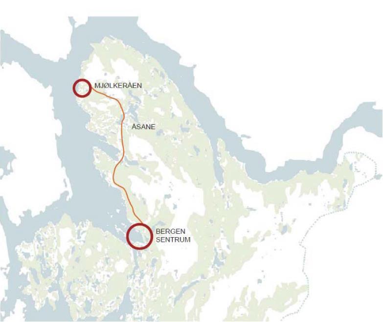 8 1 Innledning COWI AS har på oppdrag for NCC Bolig AS utført en risiko- og sårbarhetsanalyse (ROS-analyse) i forbindelse med utarbeidelse av reguleringsplan for Mjølkeråen i Åsane bydel, Bergen.