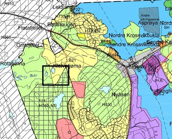 2.1 Kommuneplan/kommunedelplan Planområdet er i sin helhet vist som byggeområde for boliger i gjeldende kommuneplan. 2.