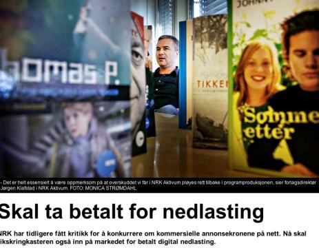 om reklameinntektene på nettet Bransjens reaksjoner: