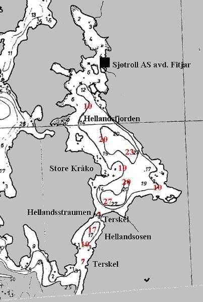 OMRÅDE- OG LOKALITETSSKILDRING Sjøtroll Havbruk AS sitt settefiskanlegg i Fitjar kommune ligg nordaust i Hellandsfjorden på nordvestsida av Stordøya (figur 2 og framsidebilete).