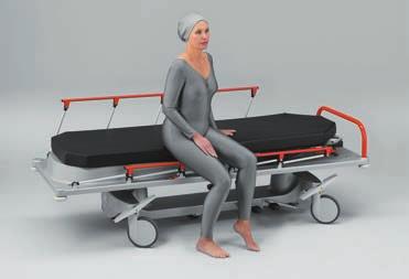 Trendelenburg revers justering med fotpedal 07.890.0 Forflytningsmadrass (kun på forespørsel) For en enkel og komfortabel pasientoverføring, kan også benyttes som en standard madrass,.