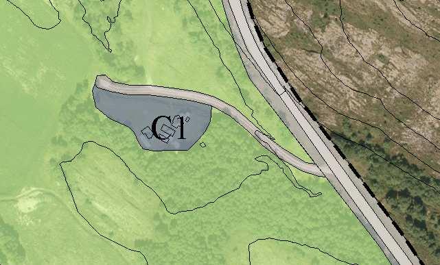 C1 Område C1 har egen adkomstvei og brukes til campingformål. Området har areal på 1,6 daa og er ikke dyrkbar areal. Området gis Fritids- og turistformål.
