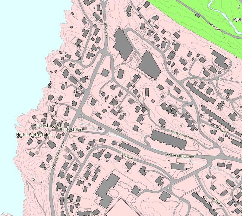 Berggrunnen innenfor planområdet er i følge berggrunnsgeologisk kart fra