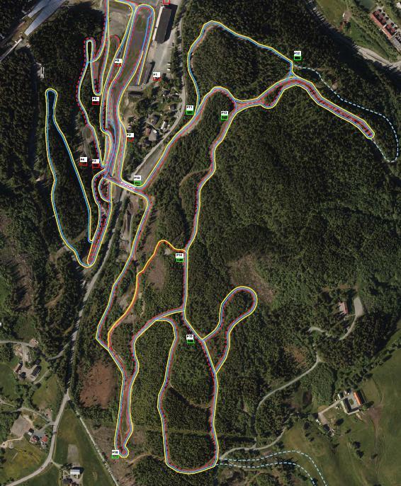 GRANÅSEN ØST (øst for Smistadveien ) Inkluderer: Oppgradering av dagens trase (bredde, fremkommelighet) Lys i hele trase Snøproduksjon Infrastruktur (vann, luft, fiber for