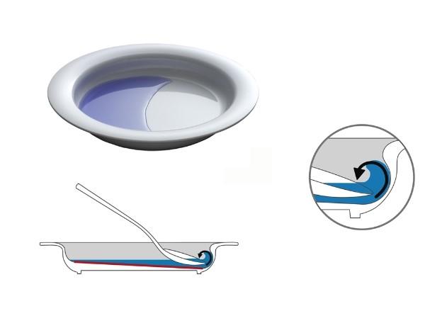 Termotallerken 25,5 cm K-503475 Tallerken med «falsk bunn» som kan fylles med