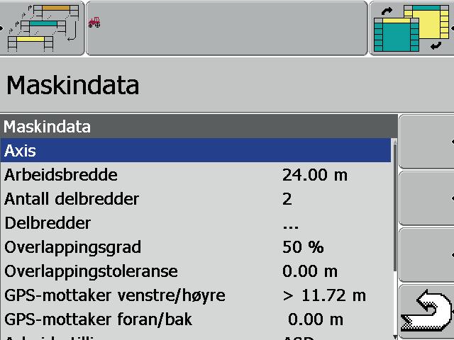 Bruk 4 Figur 4.9: Innlegging maskindata side 1 Figur 4.