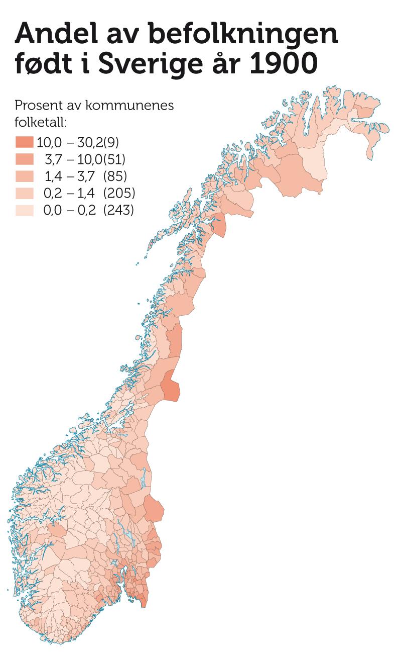 Migrasjon Jan Eivind Myhre, Norgeshistorie.no 1830-1920: 800.000 emigrerte, USA 1850-1900: 100-200.