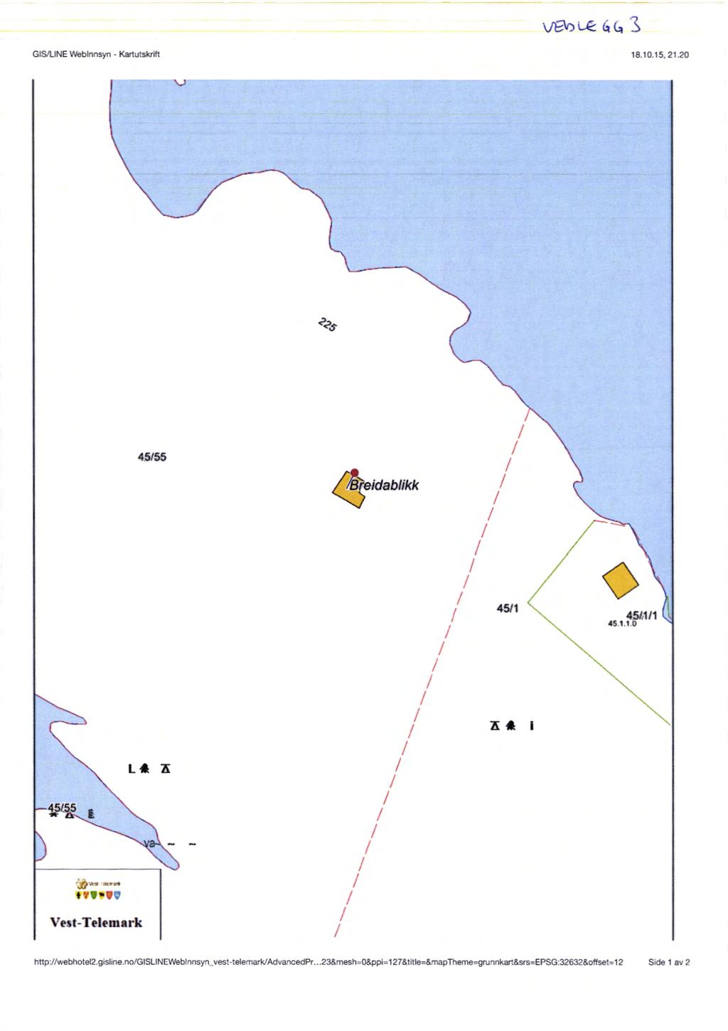 VEIoLk 4ci 3 GIS.4JNEWeblensyn - Katutskrift 18.10.15.21.20 45/55 ablikk 45/1 *45M/1 45.1.1.0 X1 L it hav M.V1P Vest-Telemark hftp://webhote12.