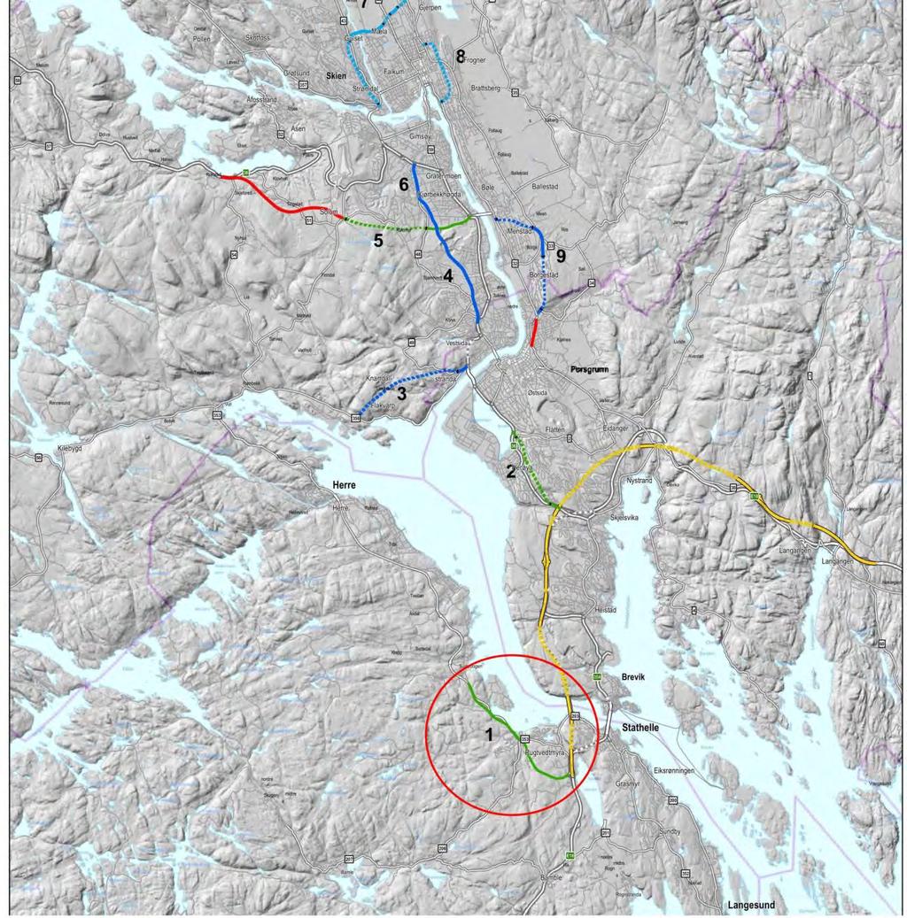 Statens vegvesen Region Sør 6. september 2017 Anslag 4.0 Det ble på begynnelsen av 2000-tallet utarbeidet reguleringsplan for dette prosjektet, og reguleringsplanen ble endelig vedtatt 15.