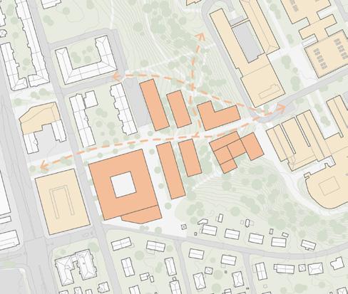 Hesthagen Strategi IV - Mulighetsstudie 2015 * Illustrert bebyggelse tar utgangspunkt i kvartalsstruktur på Hesthagen, men inntar et