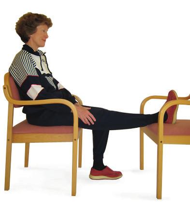 Øvelse 7 Sitt godt tilbake i stolen slik at du får god støtte under lårene.