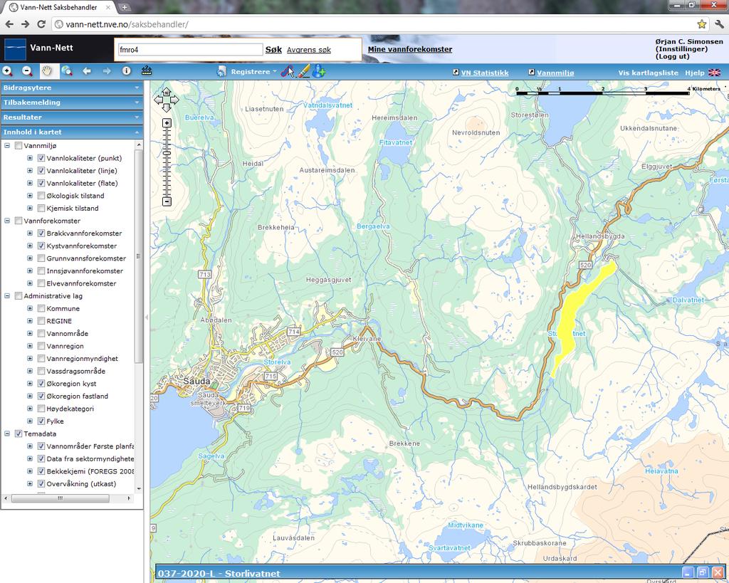 Storlivatnet (037-2020-L) Middels, svært kalkfattig, klar, dyp (innsjø) Moderat (påvirkningsanalyse) ksmvf Middels grad