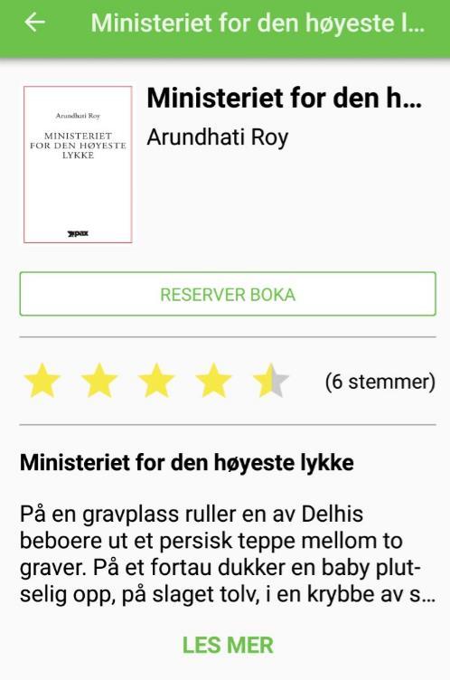 Side 9 Når e-boka du har reservert blir ledig vil app en kunne sende