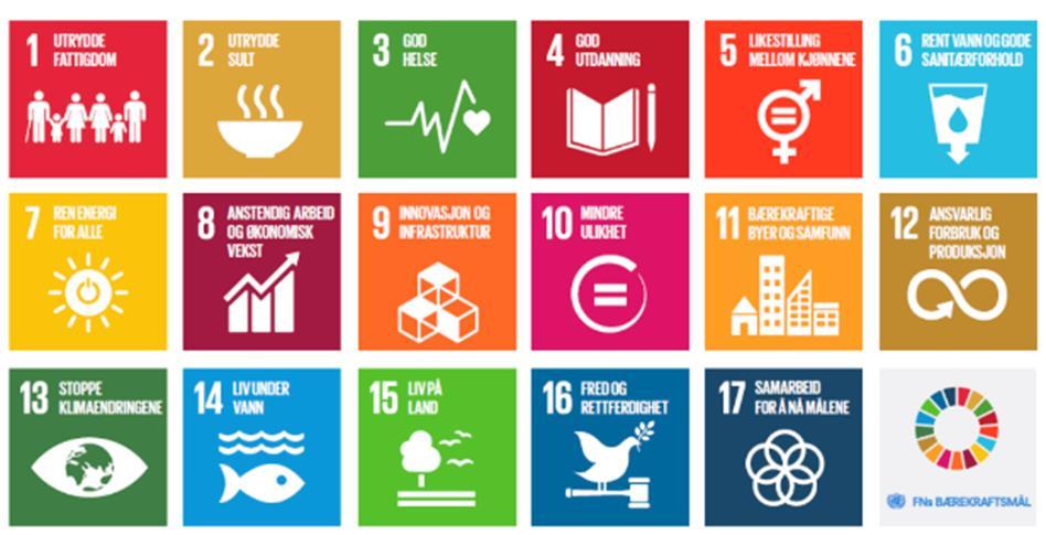 2 Forventninger til kommunenes samfunnsplanlegging 2.1 Internasjonale forventninger FN har utviklet 17 bærekraftsmål som skal fungere retningsgivende for land, næringsliv og sivilsamfunn.