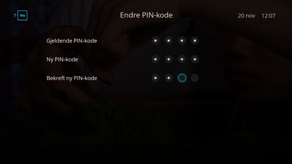 Foreldrekontroll Endre PIN-kode Aldersgrense Kanallås Dekoderlås Endre PIN-kode Med Aldersgrense kan du hindre at barna dine ser på programmer og filmer de er for unge til å se på.