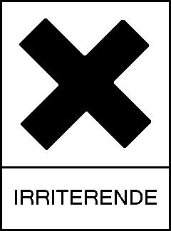 Faresymboler Ingen brannfare Risikosetninger Sikkerhetssetninger Inneholder R-36/38 Irriterer øynene og huden.