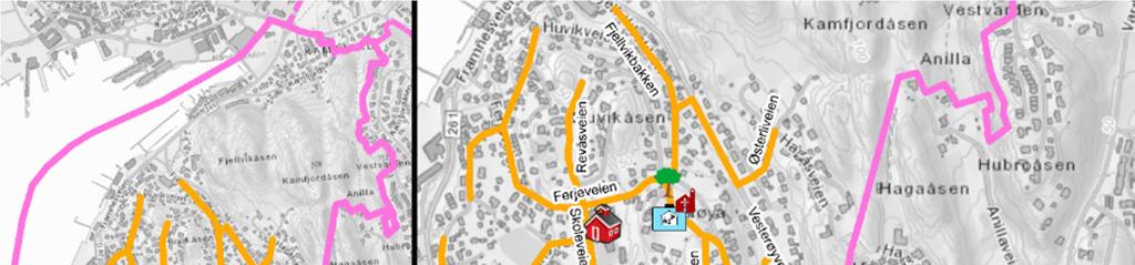 3.3 Gang og sykkel Langs Fv.260 Vesterøyveien er det gang- og sykkelvei. Langs fv. 261 Framnesveien anlegges det på nåværende tidspunkt gang- og sykkelvei.