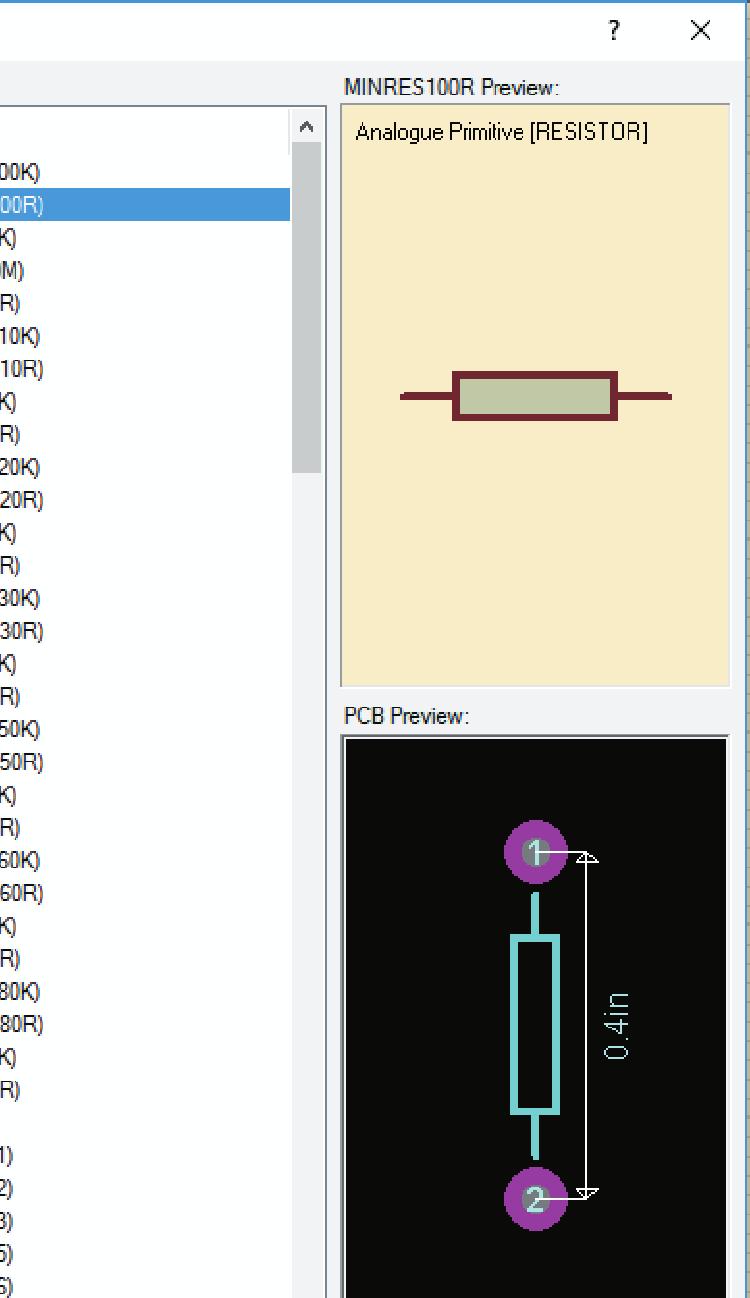 I feltet Category: Klikk på Resistors I feltet Sub-category: Klikk