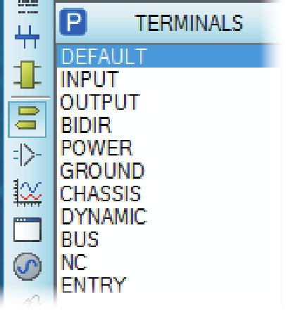 VEKSELSPENNING 3.25 Terminals Klikk på Terminals Mode ikonet. Plassér GROUND terminalen inntil den nederste lederen.