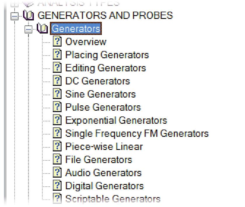 05 Generatorer Generatorene er objekter som kan innstilles til å gi et signal i det punktet de er tilkoplet. På de følgende sidene vil vi omtale noen av generatorene og deres innstillinger.