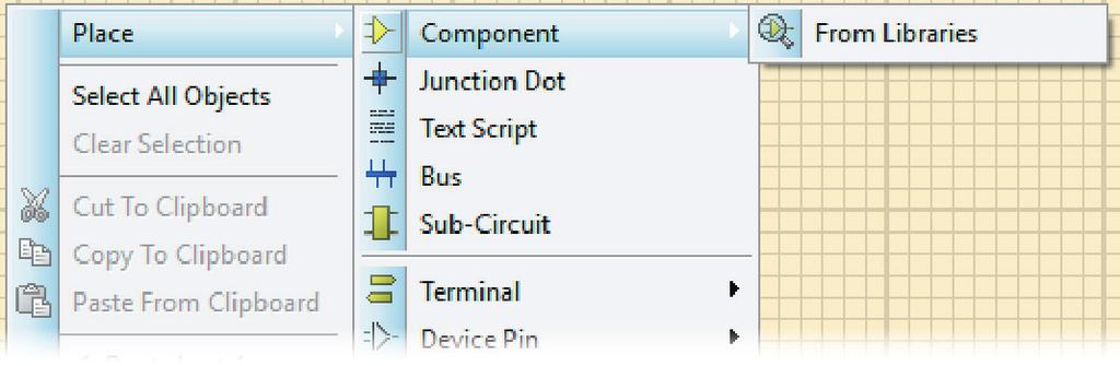 02 SKJEMATEGNING 2.5 Component Mode. Når du skal tegne skjema skal Component Mode være aktiv.