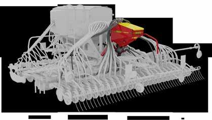 fra førerhuset 6-9 m Hydraulisk gjødselutmating med økt kapasitet 125 mm