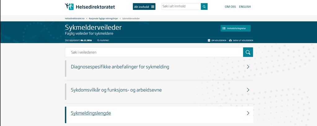 Sykmelderveileder med beslutningsstøtte
