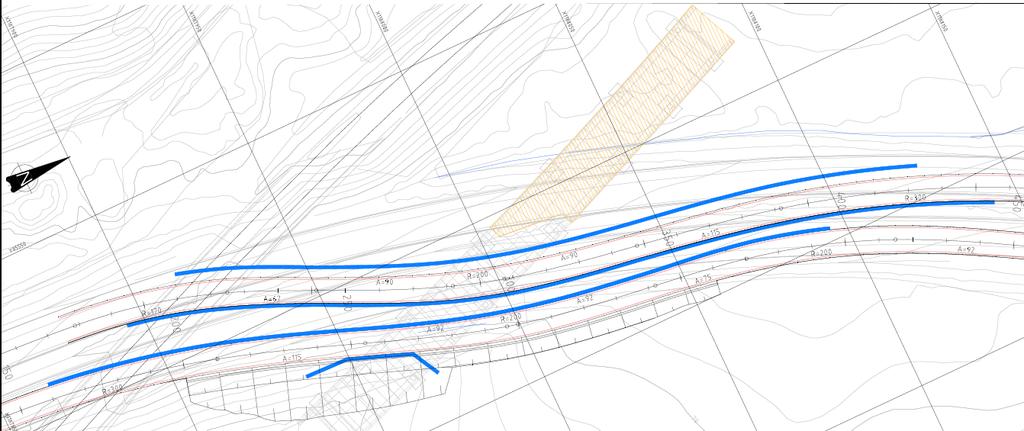 3.2 Element 2: Vegomlegging ved bygging av ny jernbanebru - etappe 2 3.2.1 Beskrivelse av elementet I etappe 2 bygges den vestlige delen av jernbanebrua og trafikken legges om mot øst (under halvferdig bru).