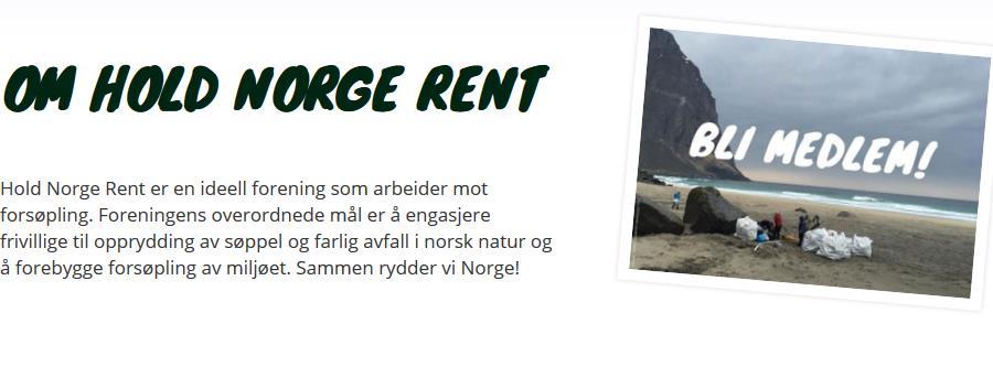 Samarbeid med Hold Norge Rent, HNR HNR er en ideell forening som har fått en nasjonal nøkkelrolle i arbeidet mot forsøpling Kommunen deltok på HNR-konferansen om marint avfall på Sola 7.-8.