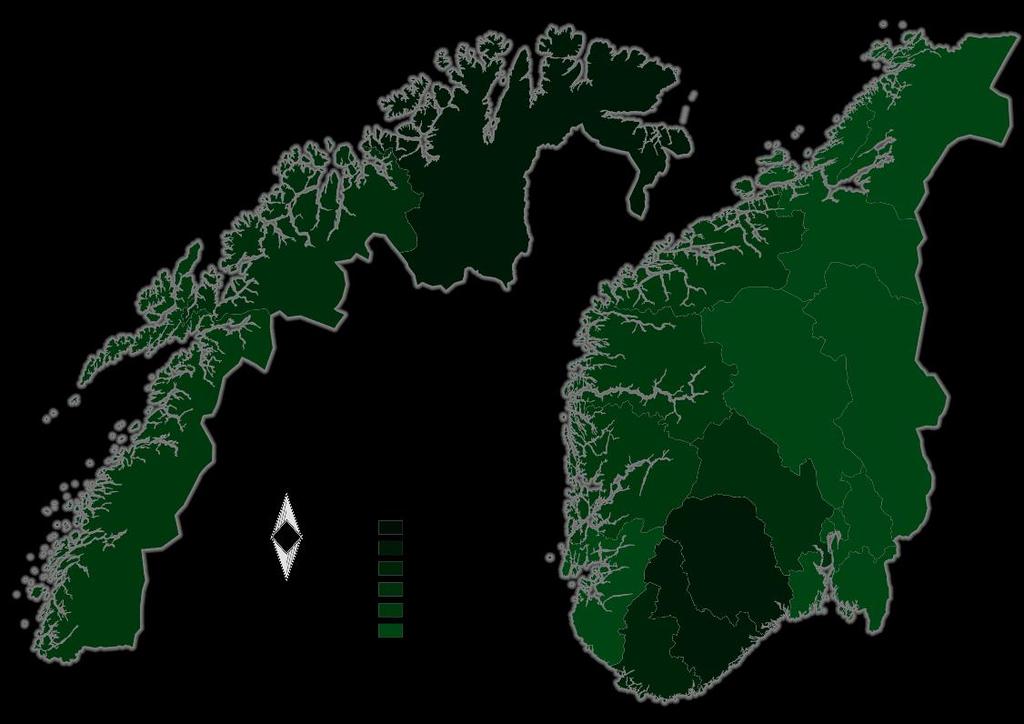 Direkte, indirekte og induserte virkninger Ringvirkningene per fylke