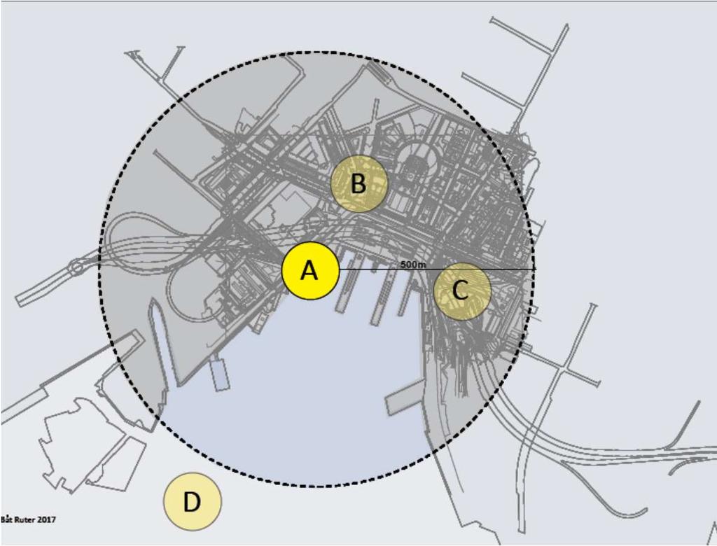 Utredning av alternativ plassering av nettstasjon A Underjordisk nettstasjon på Tingvallakaia: Tillates ikke av Hafslund Nett Integrert i bygg på Rådhusbrygge 4: Ikke mulig dersom Hafslund Nett er