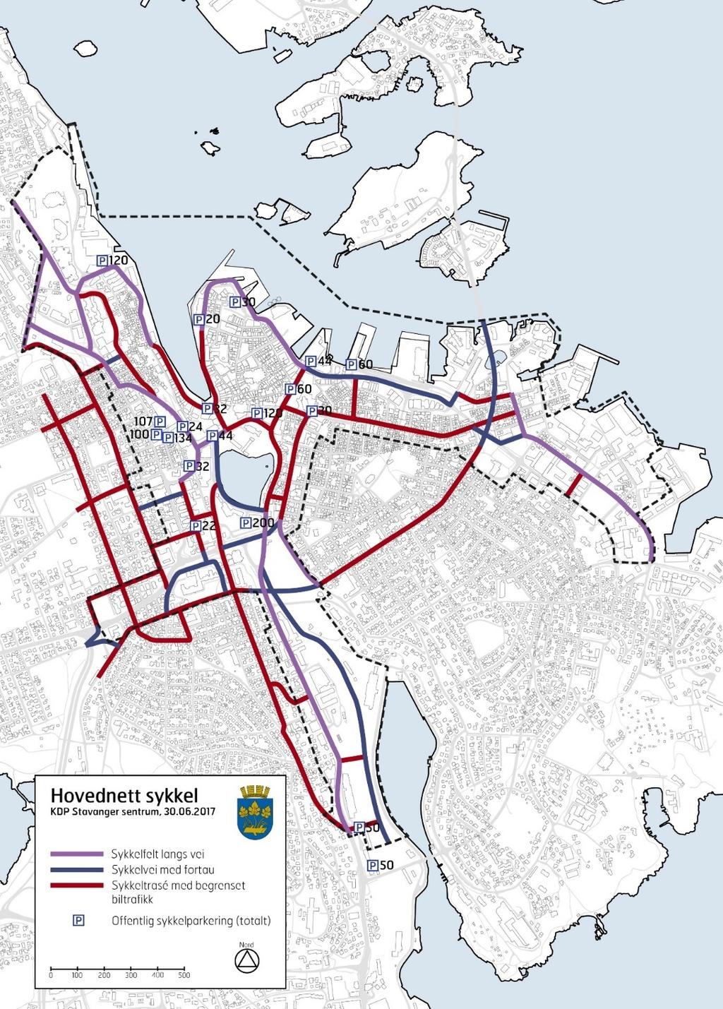 Tabell 4: Temakart om sykkelnettet Bestemmelsen for opparbeidelse av hovedsykkelnettet er også forenklet noe.