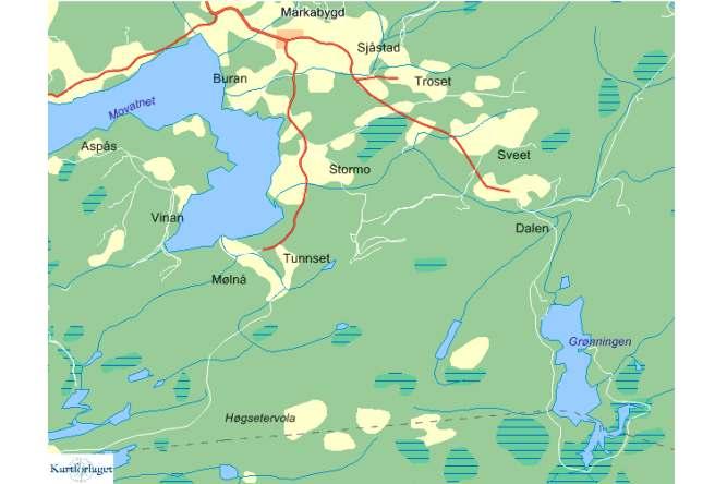 ssikkerhet Sør-vest vendt skogsli. Visuelt eksponert men utbygging kombinert med bevaring av skog vil begrense den visuelle virkningen av utbygging.