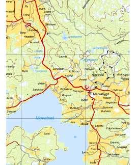 ssikkerhet Lite eksponert fra omgivelsene, men blir godt synlig fra riksvegen. Naturlandskap med myr og skogkledde åser.