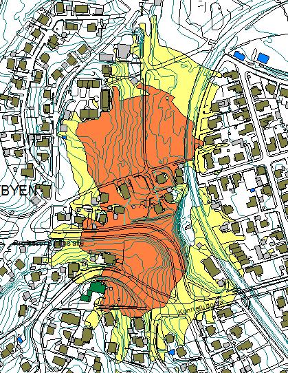 Eksempel på støyberegninger Støy ved