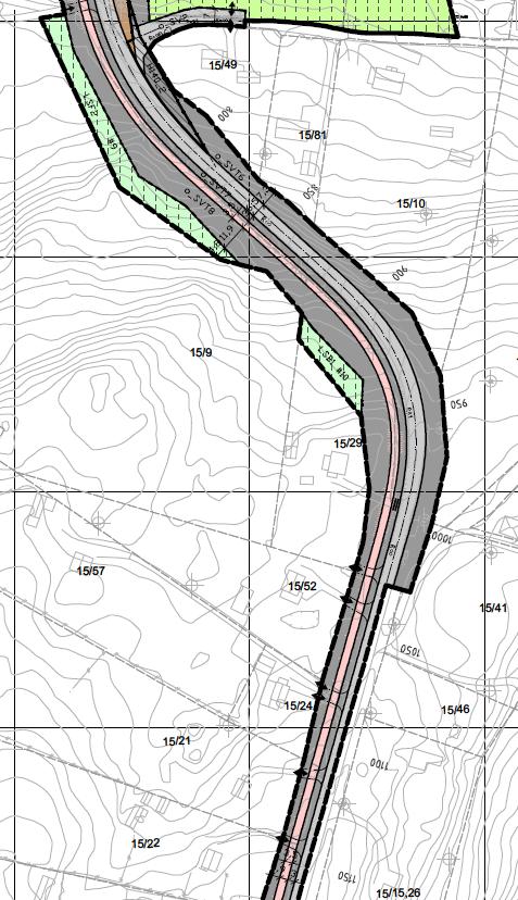 Delstrekning 3: Profil nummer 750 1140 Plankart