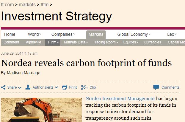 basert på klimaavtrykket investeringene representerer Et fonds rating/avtrykk vil