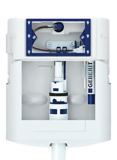 GEBERIT TEKNOLOGI FOR INNBYGGINGSSISTERNER SOM DU KAN STOLE PÅ Lanseringen av WC-sisterner for innbygging i veggen banet vei for over 50 år siden.