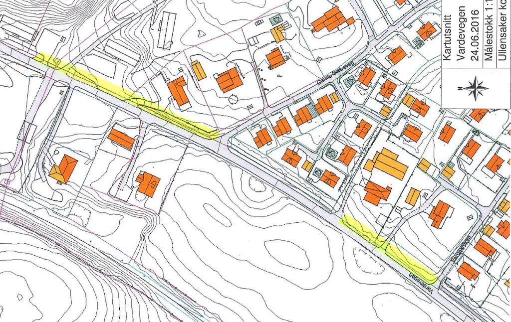 112920n1 Side 3 1 Innledning På oppdrag fra Ullensaker kommune planlegger Asplan Viak AS nytt fortau langs østre side av Vardevegen.