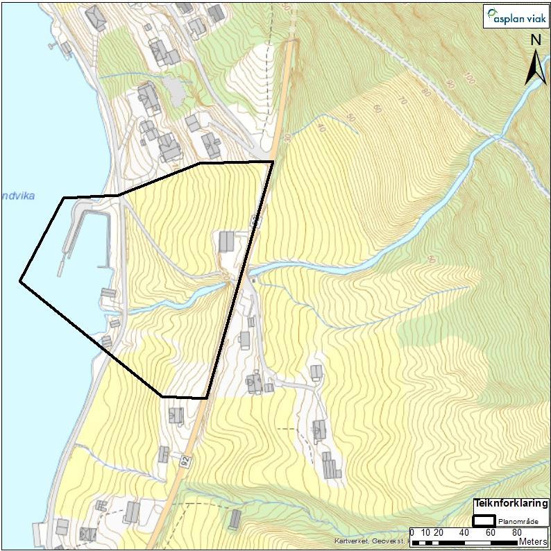 1 INNLEIING Det skal lagast ein reguleringsplan for eit område på Søreide (Figur 1). Føremålet med planen er bustader. Byggteknisk forskrift (TEK 17) stiller krav til sikkerheit mot flaum ( 7.