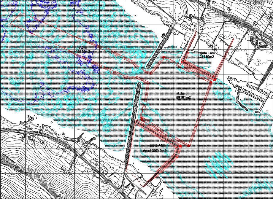 8 Forundersøkelser 8.1 Miljø og geoteknikk NGI gjennomførte geoteknisk og miljømessig undersøkelse av havneområdet i 2010.