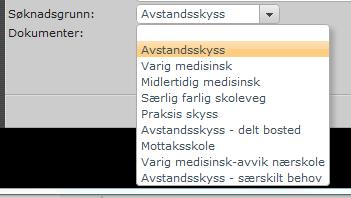 Velg riktig skoleår/transportperiode: Juster fra eller til dato ved behov (vinterskyss, midlertidig skyss, kommunalt vedtak, etc.).