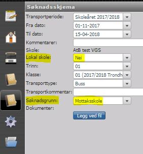 Mottaksskole Elever som går på skole i en mottaksskole er kommunens ansvar skysskode KV og legges inn med søknadsgrunn = «Mottaksskole» og det velges NEI på lokal skole i søknadsskjema i tillegg til