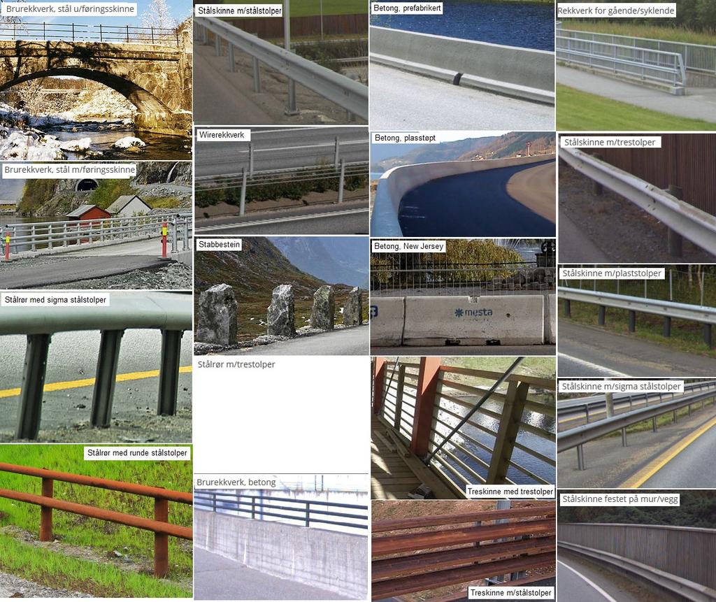 4. Innsamlingsregler med eksempler Et rekkverksobjekt skal registreres for hvert rekkverk ute langs vegen i henhold til kravmatrisa. Rekkverkstype skal alltid registreres.