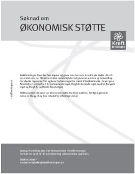 Legatmidler Eks: Kreftforeningen gir støtte til kreftpasienter som har fått økonomiske vanskeligheter p.g.a. sykdom og behandling.