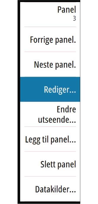 Ú Merk: Hvis du vil ta med informasjon om drivstoff/motor, må motor- og tankinformasjon konfigureres fra Innstillinger-vinduet.