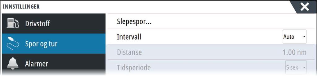 Statistikk for gjeldende tur Informasjon-fanen i Turkalkulator-skjermvinduet viser statistikk for gjeldende tur: Tilbakelagt avstand Reisetid Gjennomsnittshastighet Maksimal hastighet