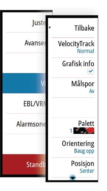 Sjøforhold Angi sjøforholdskontrollen i henhold til de rådende sjøforholdene for å oppnå optimal demping av bølgerefleks.