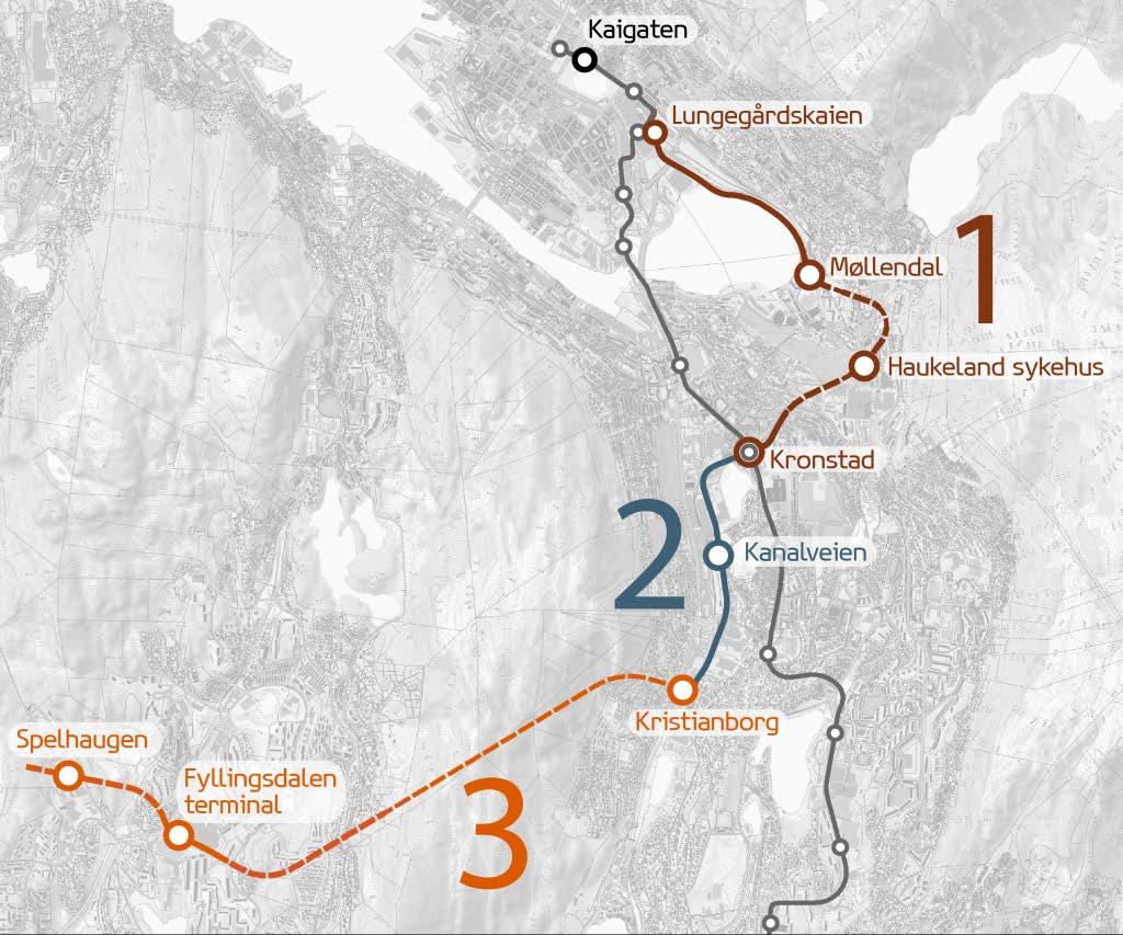 Handlingsprogram kollektiv 2018 2021 11 Vedteken trasé for Bybanen