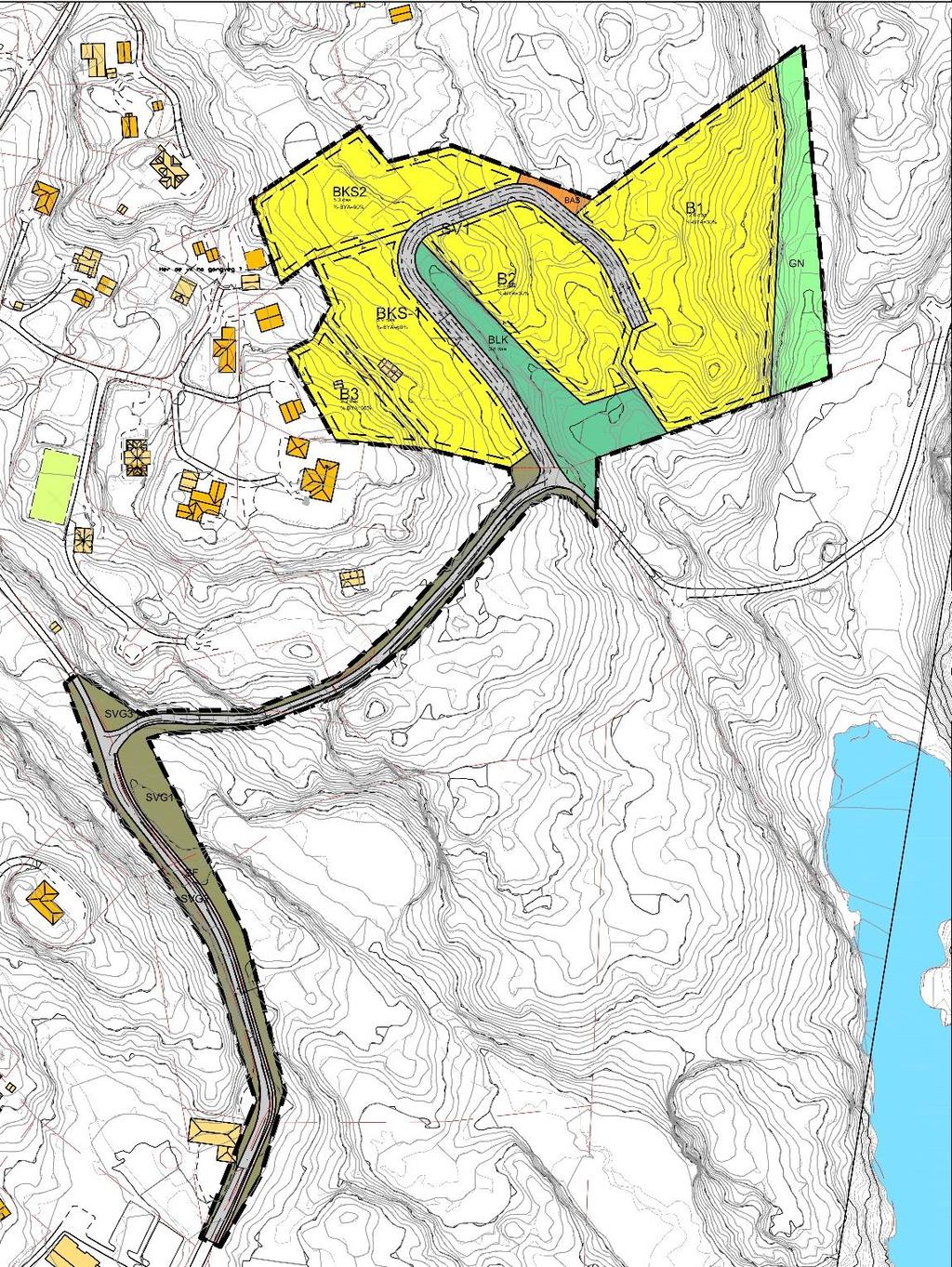 Gnr 42 Bnr 17 mfl, Austevoll kommune Side 20 av 24 Figur 6-1 Utsnitt av plankart. 6.4 Andre særskilt angitte bygningar og anlegg Oppstilling for bossdunkar Området er sett av til oppstillingsplass for bossdunkar og ev.